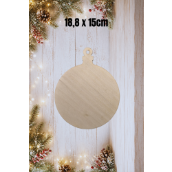 Bombka klasyczna 15cm (18,8cm), bombka 15cm, sklejka 3mm